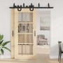 Kit de herrajes para puertas correderas acero negro 183 cm de , Artículos para puertas - Ref: Foro24-3295733, Precio: 123,75 ...