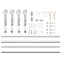 Kit de herrajes para puerta corredera 183 cm acero plateado de , Artículos para puertas - Ref: Foro24-3295765, Precio: 209,21...