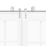 Kit de herrajes para puerta corredera 183 cm acero plateado de , Artículos para puertas - Ref: Foro24-3295765, Precio: 209,21...