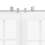 Kit de herrajes para puerta corredera 366 cm acero plateado de , Artículos para puertas - Ref: Foro24-3295767, Precio: 501,97...