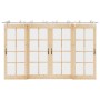 Kit de herrajes para puerta corredera 366 cm acero plateado de , Artículos para puertas - Ref: Foro24-3295773, Precio: 412,09...