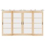 Kit de herrajes para puerta corredera 366 cm acero plateado de , Artículos para puertas - Ref: Foro24-3295771, Precio: 394,90...