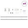 Kit de herrajes para puerta corredera 366 cm acero plateado de , Artículos para puertas - Ref: Foro24-3295771, Precio: 394,90...