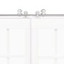 Kit de herrajes para puerta corredera 366 cm acero plateado de , Artículos para puertas - Ref: Foro24-3295771, Precio: 394,90...
