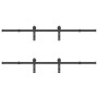 Kit de herrajes para puertas correderas acero negro 400 cm de , Artículos para puertas - Ref: Foro24-3295778, Precio: 119,46 ...