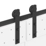 Kit de herrajes para puertas correderas acero negro 400 cm de , Artículos para puertas - Ref: Foro24-3295778, Precio: 119,46 ...