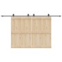 Kit de herrajes para puertas correderas acero negro 400 cm de , Artículos para puertas - Ref: Foro24-3295800, Precio: 126,41 ...