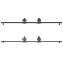 Kit de herrajes para puertas correderas acero negro 400 cm de , Artículos para puertas - Ref: Foro24-3295800, Precio: 126,41 ...