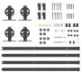 Kit de herrajes para puertas correderas acero negro 400 cm de , Artículos para puertas - Ref: Foro24-3295800, Precio: 126,41 ...