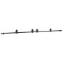 Kit de herrajes para puertas correderas acero negro 366 cm de , Artículos para puertas - Ref: Foro24-3295799, Precio: 101,05 ...