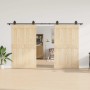 Kit de herrajes para puertas correderas acero negro 366 cm de , Artículos para puertas - Ref: Foro24-3295799, Precio: 101,05 ...