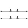 Kit de herrajes para puertas correderas acero negro 366 cm de , Artículos para puertas - Ref: Foro24-3295799, Precio: 101,05 ...