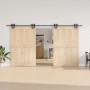 Kit de herrajes para puertas correderas acero negro 400 cm de , Artículos para puertas - Ref: Foro24-3295790, Precio: 103,73 ...