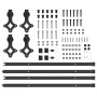 Kit de herrajes para puertas correderas acero negro 427 cm de , Artículos para puertas - Ref: Foro24-3295792, Precio: 148,44 ...