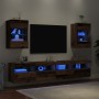 Muebles de TV pared con luces LED 2 uds envejecida 40x30x60,5cm de , Muebles TV - Ref: Foro24-857680, Precio: 88,25 €, Descue...