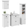 Juego de muebles de baño BODO 4 pzas madera maciza pino blanco de , Muebles de baño - Ref: Foro24-3307650, Precio: 359,04 €, ...