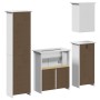 Juego de muebles de baño BODO 4 pzas madera maciza pino blanco de , Muebles de baño - Ref: Foro24-3307650, Precio: 359,04 €, ...