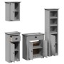 Juego de muebles de baño BODO 4 pzas madera maciza pino gris de , Muebles de baño - Ref: Foro24-3307652, Precio: 358,97 €, De...