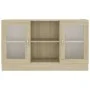 Vitrina de madera contrachapada color roble 120x30,5x70 cm de vidaXL, Aparadores - Ref: Foro24-802789, Precio: 93,30 €, Descu...