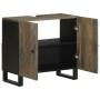 Mueble para lavabo de madera maciza de mango negro 62x33x58 cm de , Muebles de baño - Ref: Foro24-4017703, Precio: 92,96 €, D...