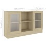 Vitrina de madera contrachapada color roble 120x30,5x70 cm de vidaXL, Aparadores - Ref: Foro24-802789, Precio: 95,63 €, Descu...