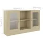 Vitrina de madera contrachapada color roble 120x30,5x70 cm de vidaXL, Aparadores - Ref: Foro24-802789, Precio: 93,30 €, Descu...