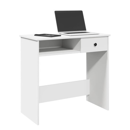 Escritorio de madera contrachapada blanco 80x40x75 cm de , Escritorios - Ref: Foro24-860472, Precio: 72,96 €, Descuento: %