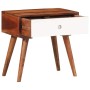 Mesa auxiliar madera maciza acacia 45x30x45 cm de , Mesas auxiliares - Ref: Foro24-4102371, Precio: 98,51 €, Descuento: %