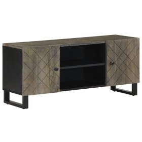 Mueble de TV madera maciza de mango negro 105x33x46 cm de , Almacenamiento para CD y DVD - Ref: Foro24-4017684, Precio: 103,0...