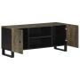 Mueble de TV madera maciza de mango negro 105x33x46 cm de , Almacenamiento para CD y DVD - Ref: Foro24-4017684, Precio: 103,0...