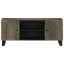 Mueble de TV madera maciza de mango negro 105x33x46 cm de , Almacenamiento para CD y DVD - Ref: Foro24-4017684, Precio: 103,0...