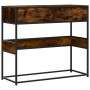 Mesa consola de madera de ingeniería roble ahumado 90x35x80 cm de , Mesas auxiliares - Ref: Foro24-849176, Precio: 72,29 €, D...