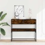 Mesa consola de madera de ingeniería roble ahumado 90x35x80 cm de , Mesas auxiliares - Ref: Foro24-849176, Precio: 72,29 €, D...