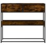 Mesa consola de madera de ingeniería roble ahumado 90x35x80 cm de , Mesas auxiliares - Ref: Foro24-849176, Precio: 72,29 €, D...