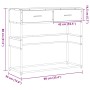 Mesa consola de madera de ingeniería roble ahumado 90x35x80 cm de , Mesas auxiliares - Ref: Foro24-849176, Precio: 72,29 €, D...
