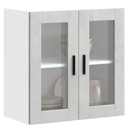 Armario de pared para cocina puerta cristal Porto gris hormigón de , Armarios de cocina - Ref: Foro24-854151, Precio: 73,82 €...