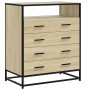 Cajonera de madera contrachapada roble sonoma 70x41x83,5 cm de , Cajoneras - Ref: Foro24-849090, Precio: 126,88 €, Descuento: %