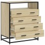 Cajonera de madera contrachapada roble sonoma 70x41x83,5 cm de , Cajoneras - Ref: Foro24-849090, Precio: 126,88 €, Descuento: %