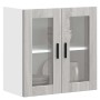 Armario de pared para cocina puerta cristal Porto gris sonoma de , Armarios de cocina - Ref: Foro24-854153, Precio: 69,25 €, ...