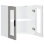 Armario de pared para cocina puerta cristal Porto gris sonoma de , Armarios de cocina - Ref: Foro24-854153, Precio: 69,25 €, ...
