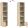 Estantería de madera de ingeniería roble sonoma 31x24x127 cm de , Librerías y estanterías - Ref: Foro24-860348, Precio: 53,94...