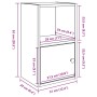 Estantería de madera de ingeniería roble negro 31x24x52 cm de , Librerías y estanterías - Ref: Foro24-860320, Precio: 36,84 €...