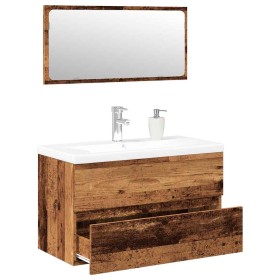 Conjunto de muebles de baño de madera antigua madera ingeniería de , Muebles de baño - Ref: Foro24-3328929, Precio: 239,20 €,...