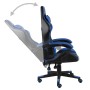 Silla gaming de cuero sintético negro y azul de vidaXL, Sillas de oficina - Ref: Foro24-20518, Precio: 136,38 €, Descuento: %