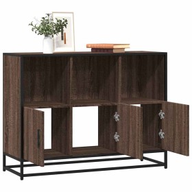 Aparador de madera de ingeniería marrón roble 100x35x76 cm de , Aparadores - Ref: Foro24-849033, Precio: 102,40 €, Descuento: %