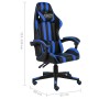 Silla gaming de cuero sintético negro y azul de vidaXL, Sillas de oficina - Ref: Foro24-20518, Precio: 136,38 €, Descuento: %
