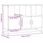 Aparador de madera de ingeniería marrón roble 100x35x76 cm de , Aparadores - Ref: Foro24-849033, Precio: 102,40 €, Descuento: %