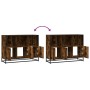 Aparador madera contrachapada color roble ahumado 100x35x76 cm de , Aparadores - Ref: Foro24-849031, Precio: 105,04 €, Descue...