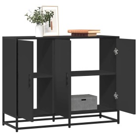 Aparador de madera de ingeniería negro 94x35x76 cm de , Aparadores - Ref: Foro24-849004, Precio: 98,68 €, Descuento: %