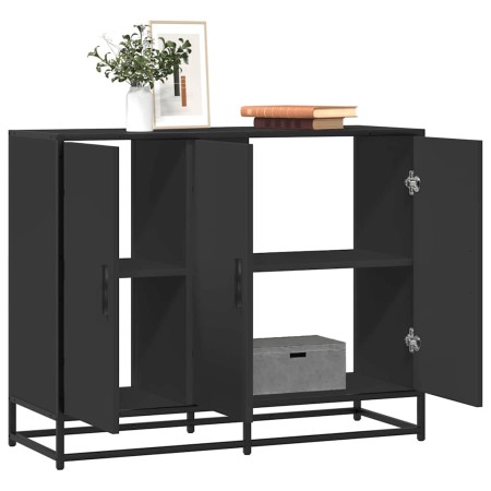 Aparador de madera de ingeniería negro 94x35x76 cm de , Aparadores - Ref: Foro24-849004, Precio: 98,68 €, Descuento: %